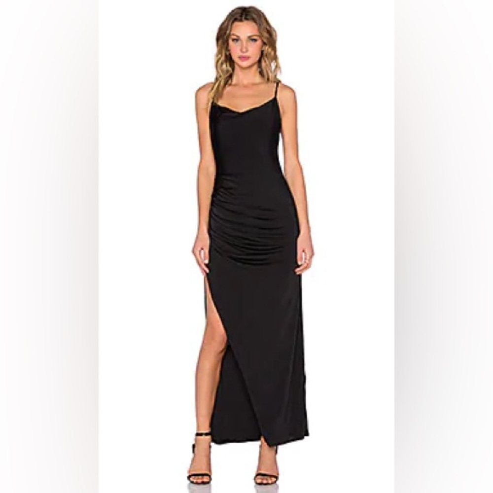 NBD bridesmaid dress ruched Take It All Maxi Dress